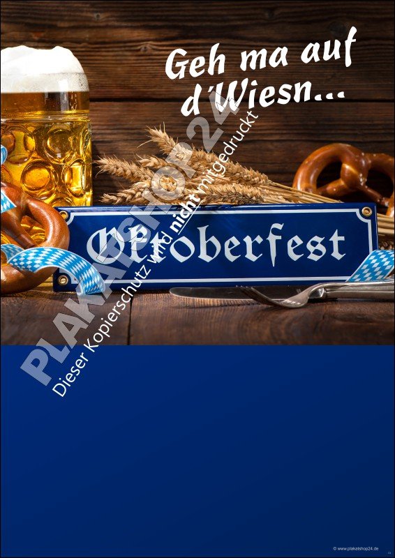 Poster mit Eindruck-Feld für Ihr Oktoberfest