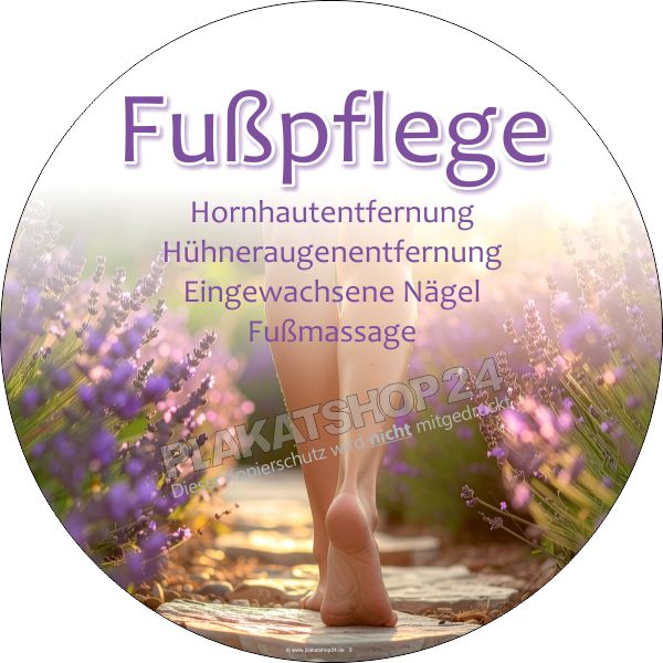 Runder Aufkleber für die Fachbereiche des Podolgen/Fachfußpflege Runder Aufkleber für die Fachbereiche des Podolgen/Fachfußpflege