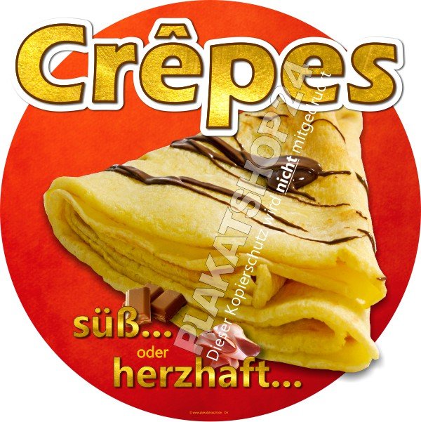 Crepes-Aufkleber für süße oder herzhafte Crepes