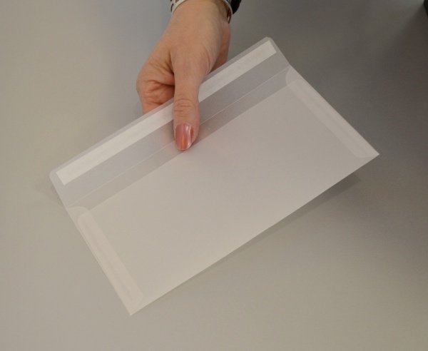 Transparenter Umschlag für Geschenkgutschein