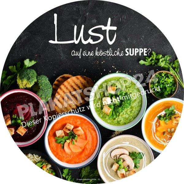 Aufkleber Lust auf köstliche Suppen?