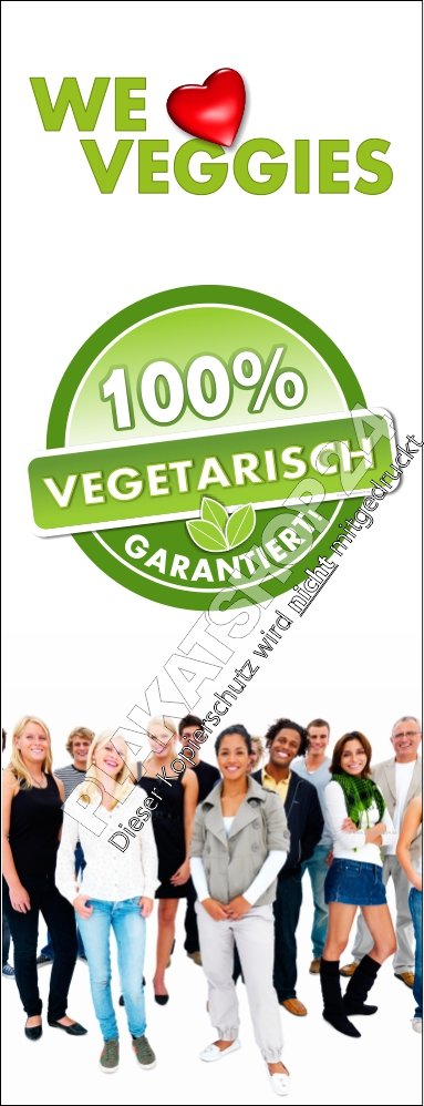 Werbebanner für Zielgruppe Veggies