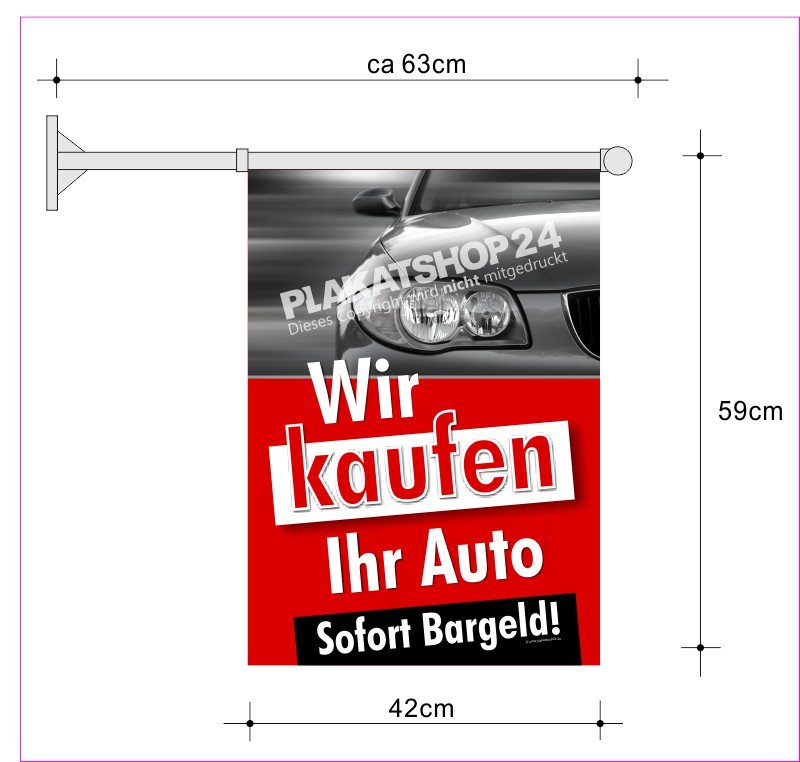 Autohandel-Fahne A2 Autokauf