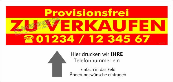 Klebefolie provisionsfrei zu verkaufen für die Immobilienbranche