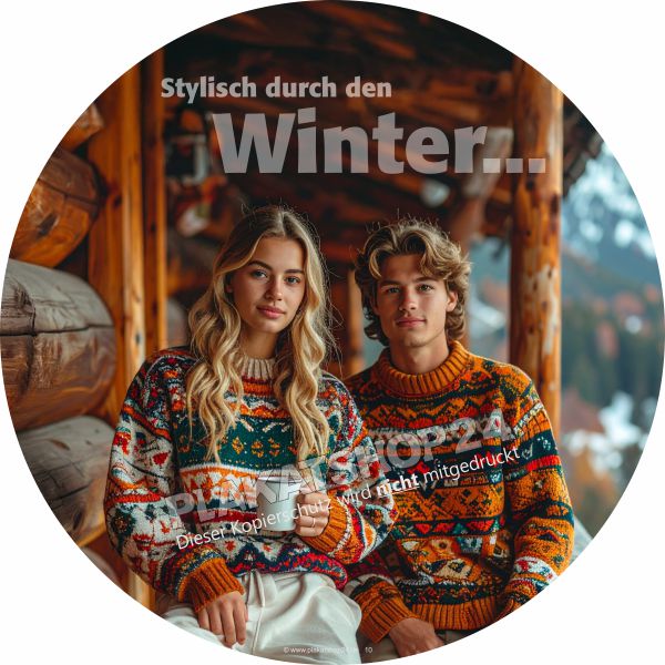 Fensterfolie Werbung Wintermode Damen und Herren Fensterfolie Werbung Wintermode Damen und Herren