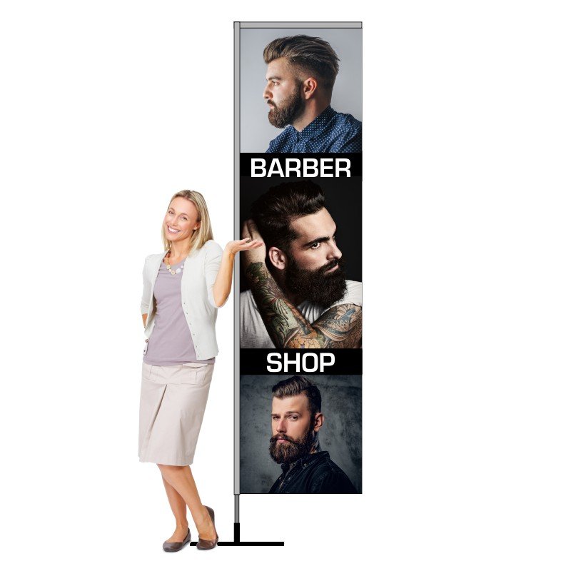 Stehfahne für Barbershop