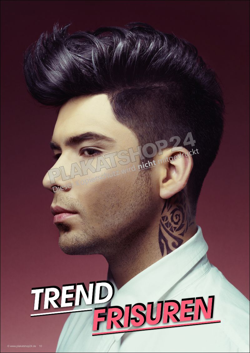 Friseurposter Herrenhaarschnitt mit Undercut