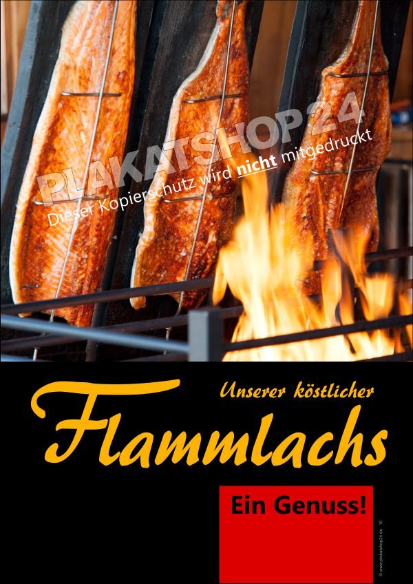 flammlachsplakat Flammlachsplakat wetterfest