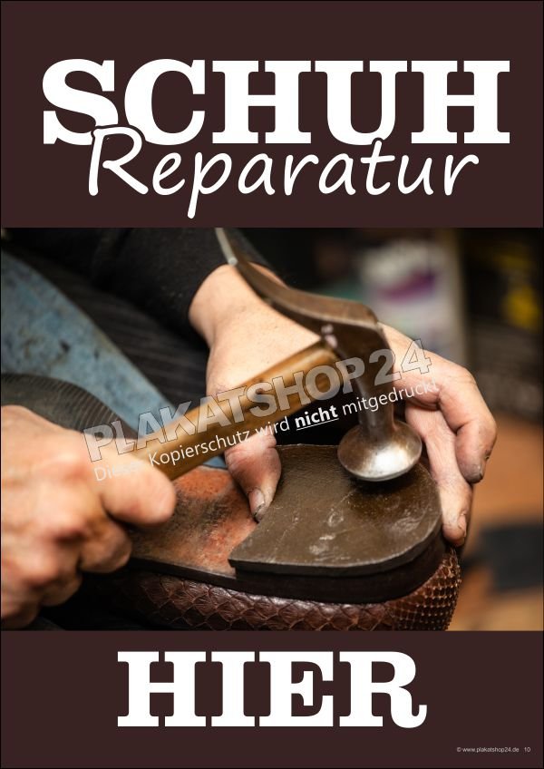 plakat-schuhreparatur Werbeposter Schusterei Schuhreparatur