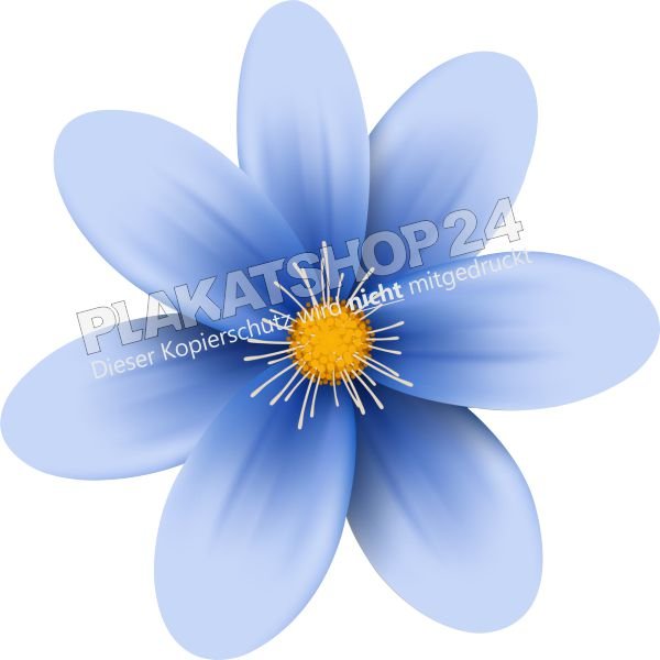 Aufkleber blaue Blumenpracht