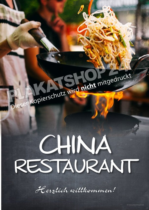 Werbeposter_Chinarestaurant Gastronomieplakat für Chinarestaurant