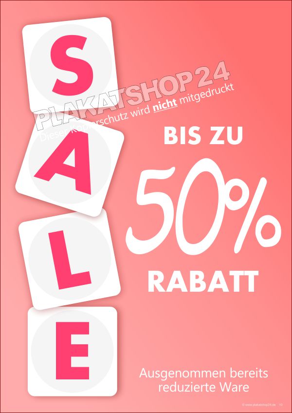 Werbeplakat für Sale-Aktion in Ihrem Geschäft