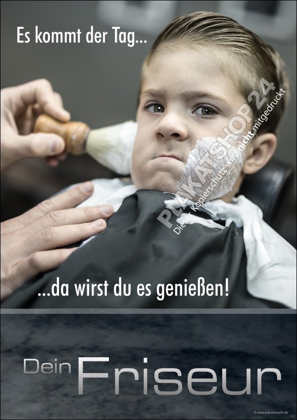 Lustiges Frisörposter