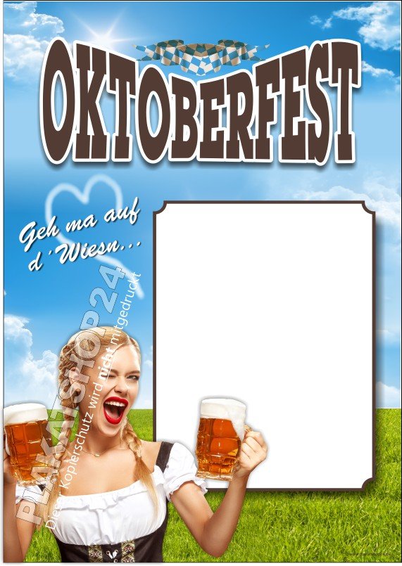 Aktions-Poster Oktoberfest mit individuellem Text