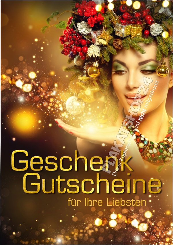 Poster_Weihnachtsgutscheine Weihnachtsposter wundervolle Geschenkideen