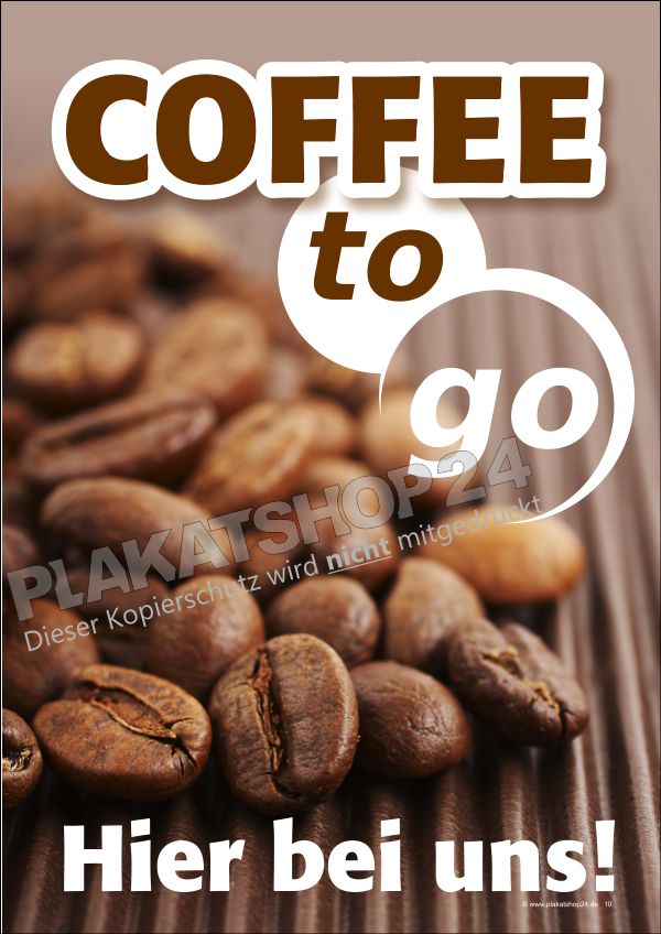 Kaffeeplakat Coffee to go