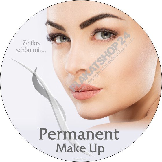 Werbefolie Reklame für Permanent Make Up