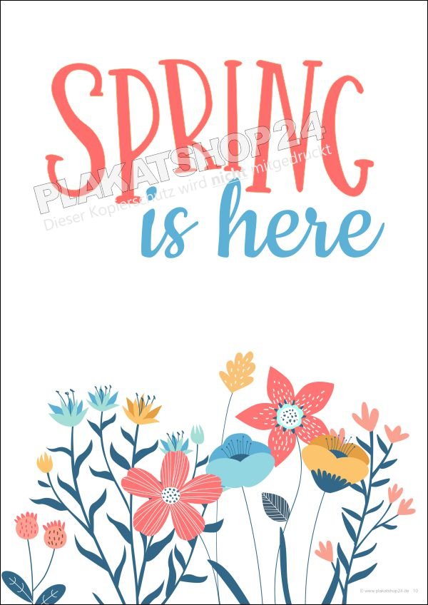 fruehligsplakat Frühlingsposter Blumen Springtime