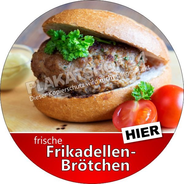 Werbefolie Frikadellenbrötchen