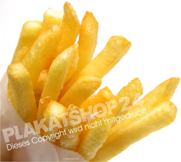 Werbefolie selbstklebend Pommes frites für Imbiss Werbung