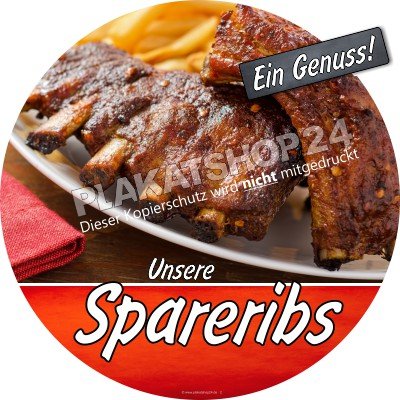Klebefolie für Sparerips-Werbung