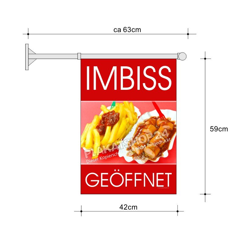 Gastro-Fahne A2 Imbiss geöffnet