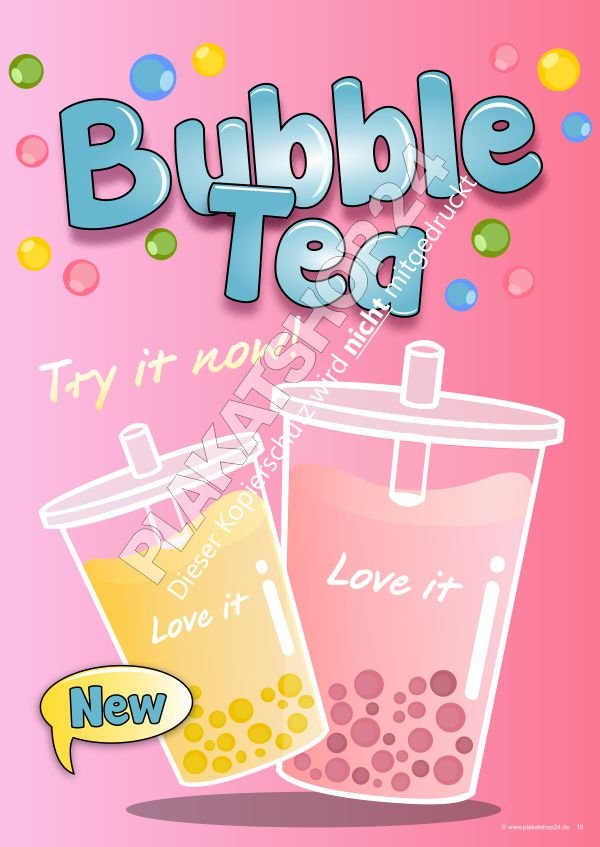 Candy Bubble-Tea-Plakat