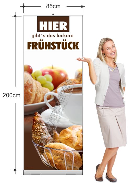 Rollupdisplay Frühstück ist fertig
