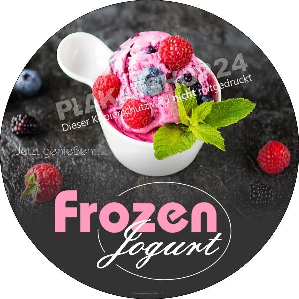 Schaufensterdeko Frozen Joghurt Aufkleber