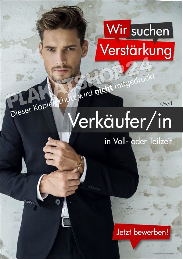 Werbeplakat Modeberater/in gesucht