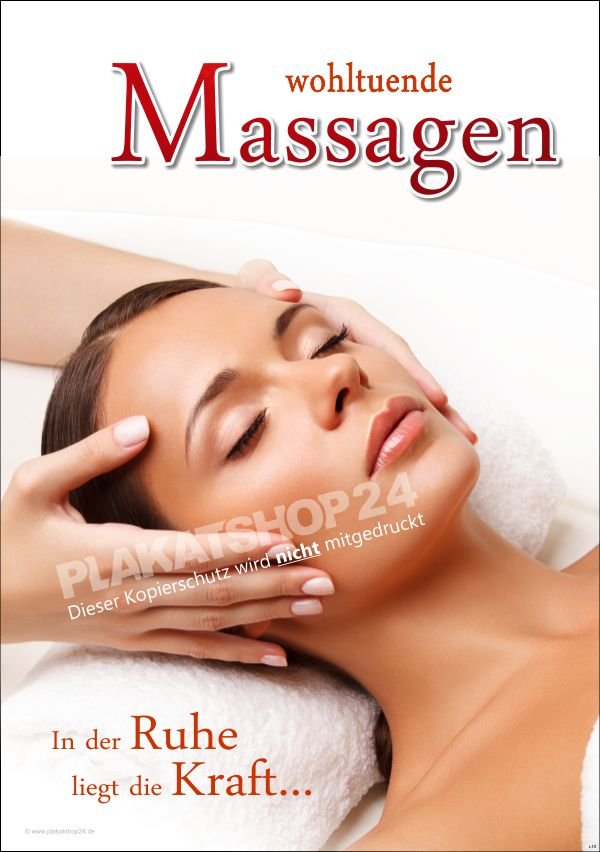 Werbeplakat für Massage-Praxis