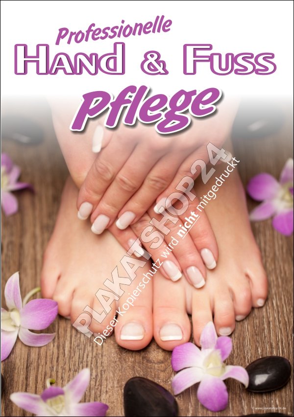 Schild (Plakat) für Hand- und Fußpflege