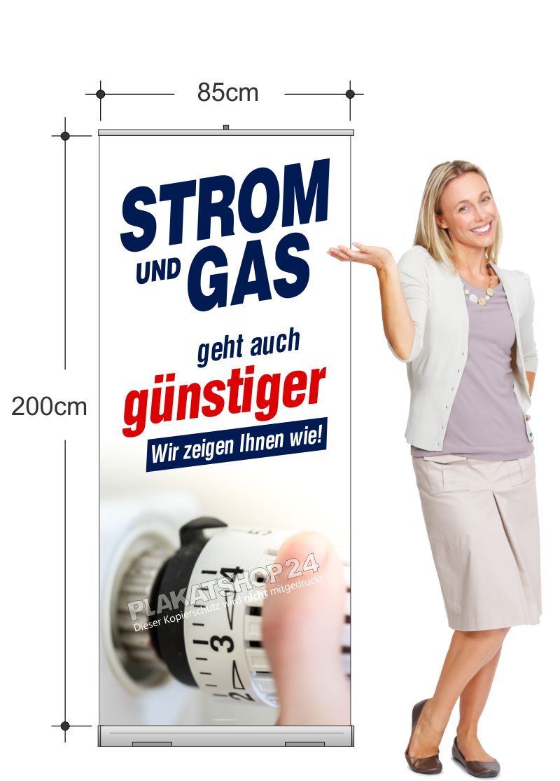 Rollupbanner Tarifberatung für Strom- und Gas