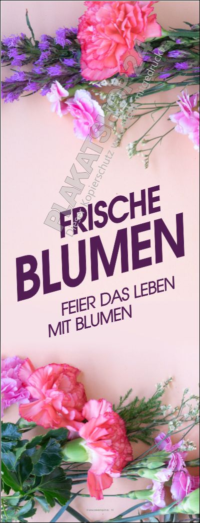 Werbebanner für frische Blumen
