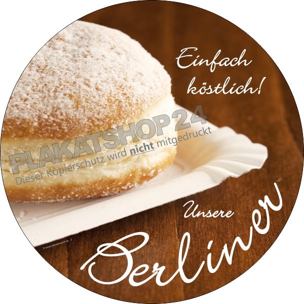 Bäckerei-Schaufensterfolie für leckere Berliner/Krapfen