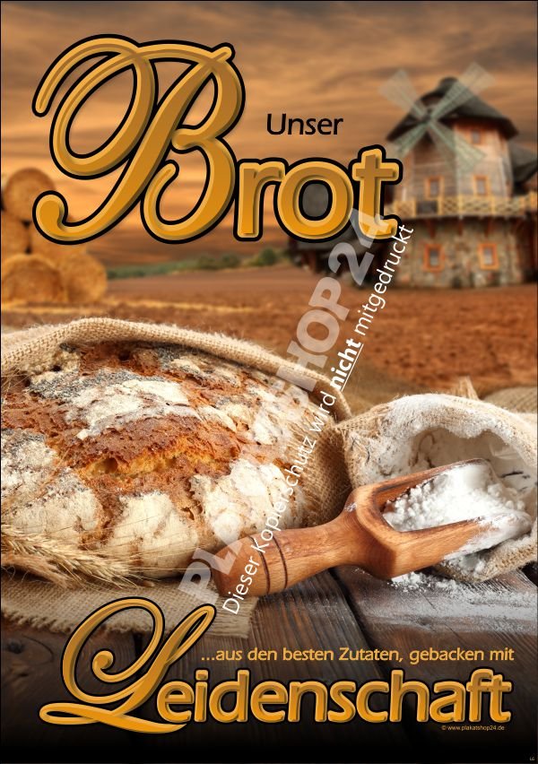 17c7385b85ac260f6f570b7d58230d1e Bäckerei-Werbeschild (Plakat) für Qualitäts-Brot