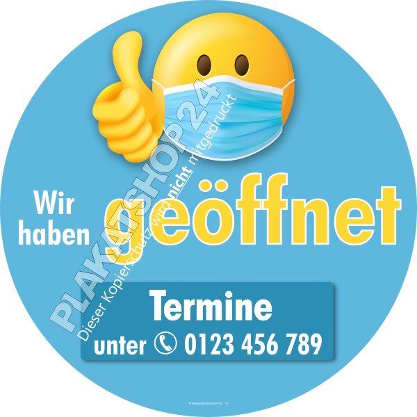 aufkleber-terminvereinbarung Aufkleber Geöffnet nach Terminvereinbarung