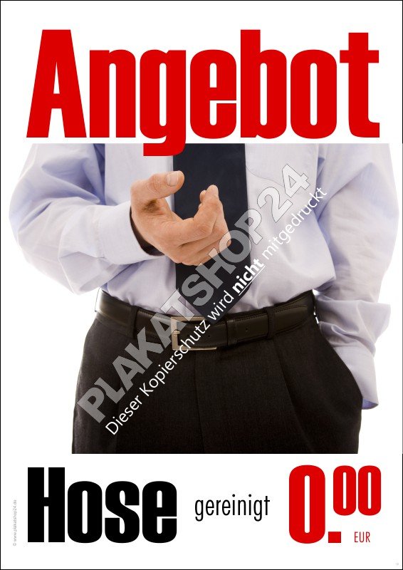 Reinigungs-Poster speziell für die Textilpflege von Hosen