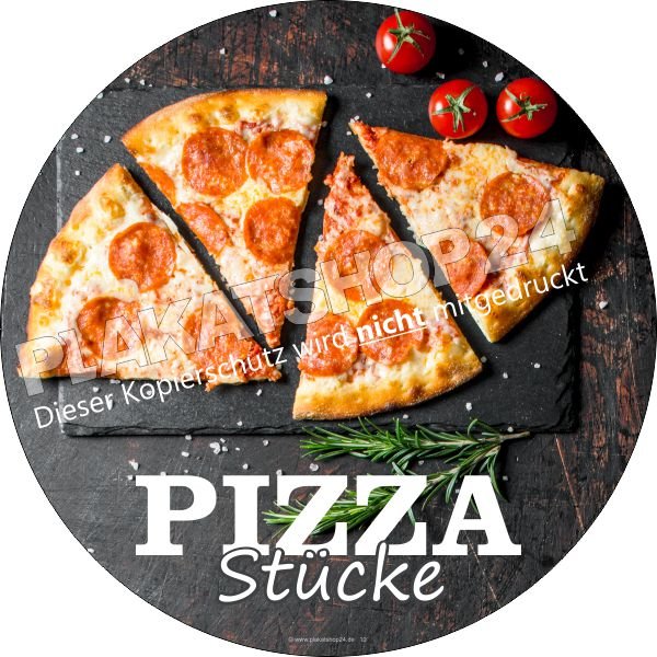 Klebefolie Imbiss Pizzastücke