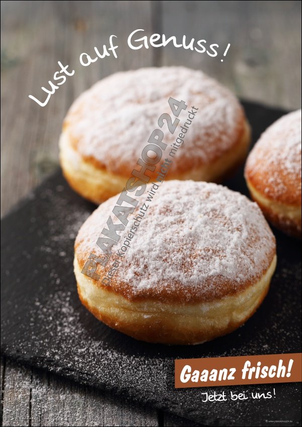 Bäckereiposter für Berliner/Krapfen/Pfannkuchenwerbung