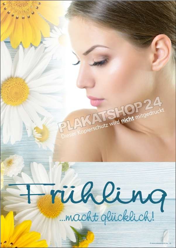 Kosmetikstudioplakat Hautpflege Frühling