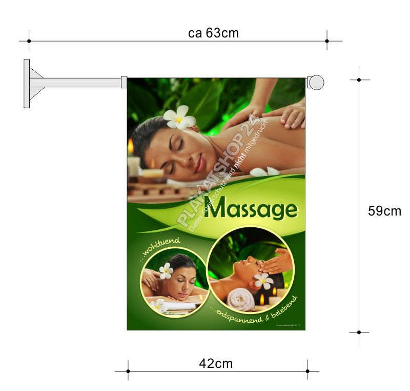 Werbefahne für Massagepraxis