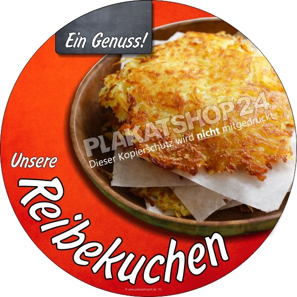 XA7165 Reibekuchen-Klebefolie für die Gastronomie