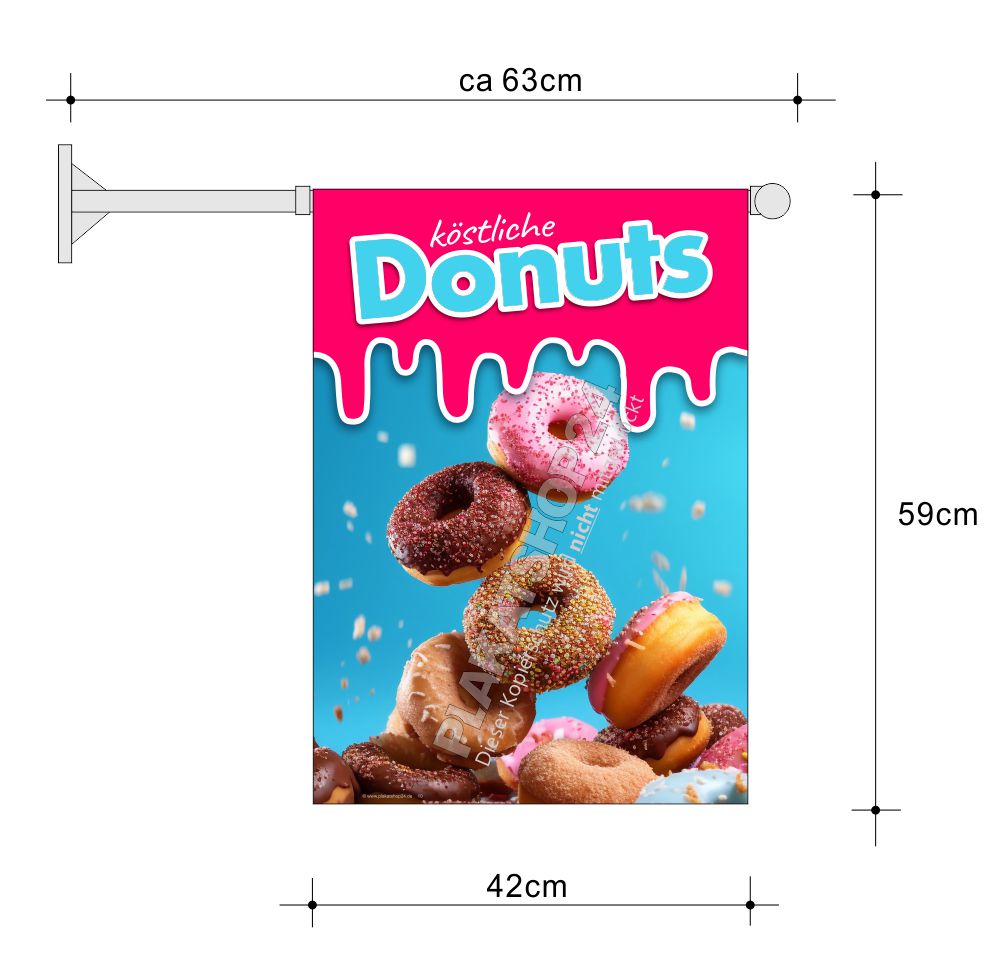 Donuts-Stockfahne