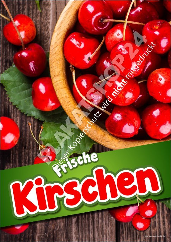 XA9077 Klebefolie für Obsthändler für den Verkauf von Kirschen