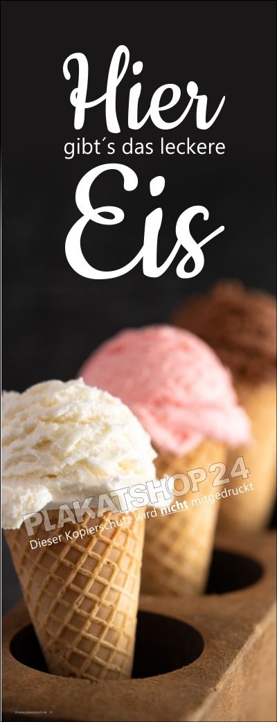 Dekobanner Kugeleis im Hörnchen