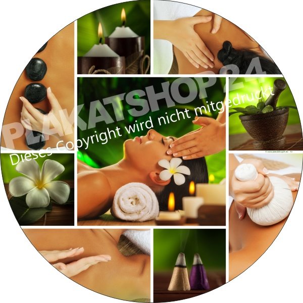 Dekofolie für Massage-Praxis