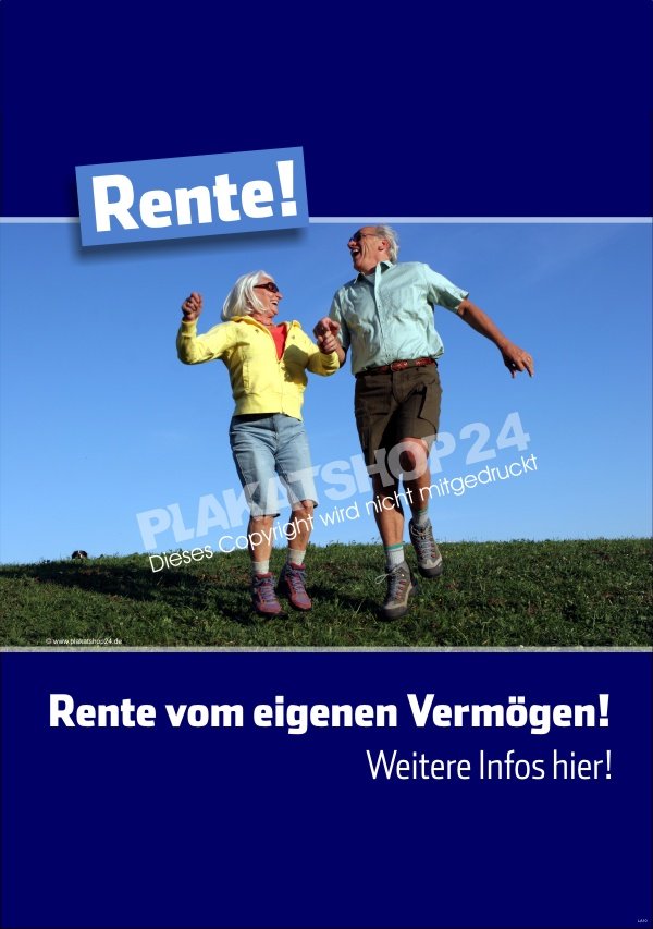 Versicherungs-Werbeplakat für private Rente