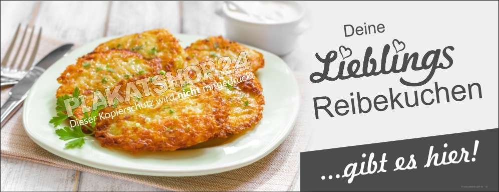 Werbebanner Reibekuchen Imbiss