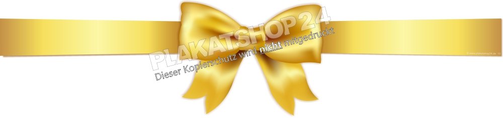 Werbefolie Schleifenband Gold Jubiläum